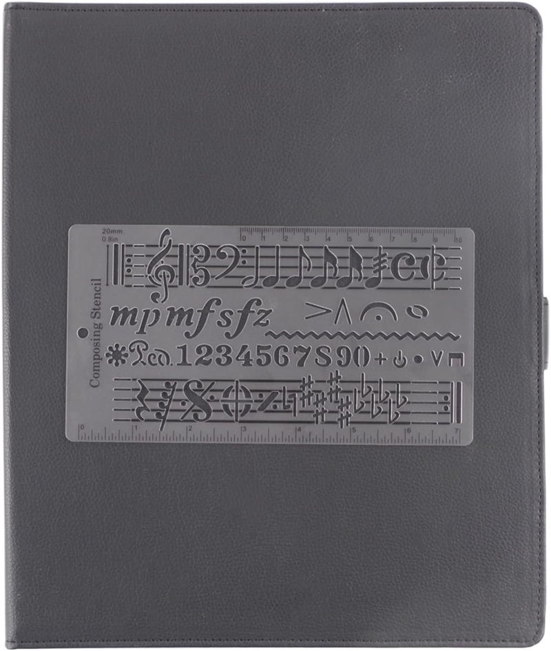 QXBER Composer Template Sheet Music Drawing Sheet Ruler Dual Scales Curve Ruler PP Transparent Silk Screen Printing Music Symbol Manuscript Tool Ruler for Composers and Music Enthusiasts - Image 4